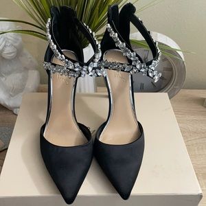 Jewel Badgley Mischka Satin Heels